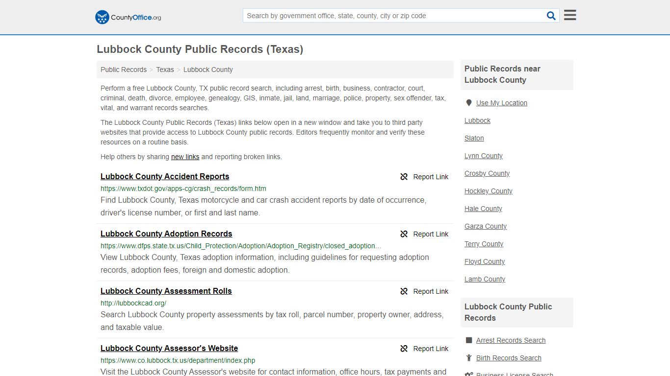 Public Records - Lubbock County, TX (Business, Criminal ...