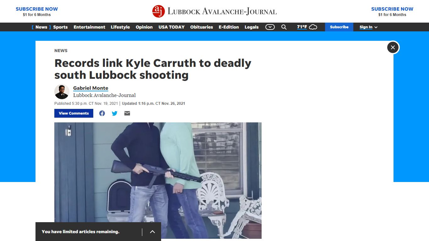 Records link Kyle Carruth to deadly Lubbock shooting